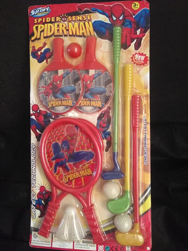 ensemble Spiderman Raquettes et golf(007)